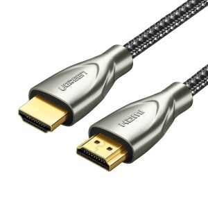 UGREEN HDMI Cable 4K Carbon Fiber Zinc Alloy Based Braided High Speed HDMI 2.0 Cord 4K Compatible for UHD TV Monitor Computer Xbox 360 PS5 PS4 Blu-ray - 50109 - Black - 3m - 10 feet