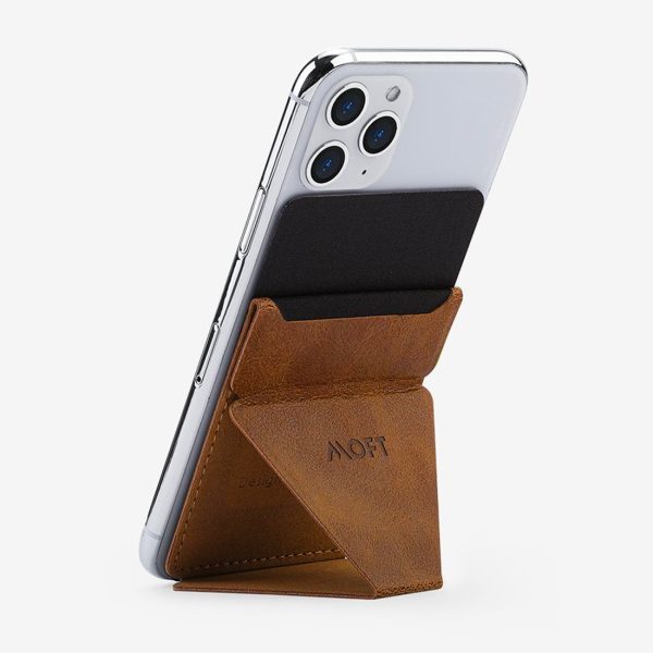 MOFT X Stick On Phone Stand & Wallet - MS007S - Brown - Image 1