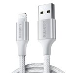 UGREEN USB A to Lightning Braided Cable MFi Certified iPhone Charging Cable Type A to Lightning Cable Aluminium Case - 3 Feet - 1M - Silver -  60161