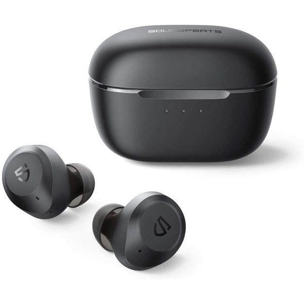SoundPEATS T2 Hybrid Active Noise Cancelling Wireless Earbuds, ANC Earphones with Transparency Mode, Bluetooth 5.1 in-Ear Headphones, 30 Hours Playtime, USB-C Quick Charge, 12mm Driver - Black - Image 1