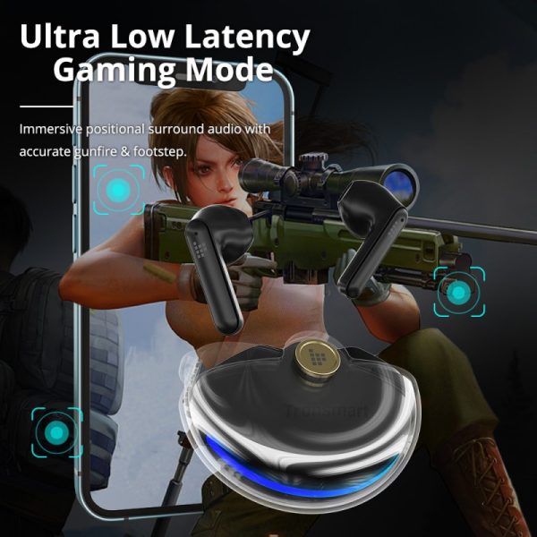 Tronsmart Battle Ultra Low Latency Gaming Earbuds - Black - Image 12