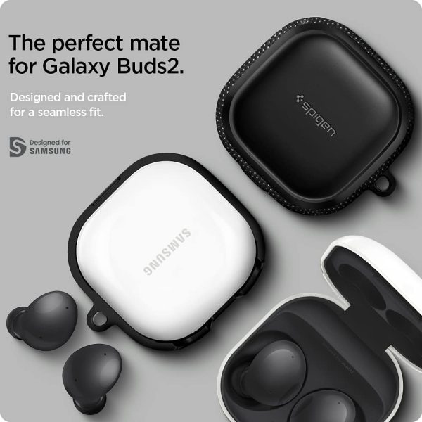 Galaxy Buds 2 Pro 2022 / Buds 2 / Buds Pro / Buds Live Case Spigen Classic Fit - Matte Black - ASD01444 - Image 5