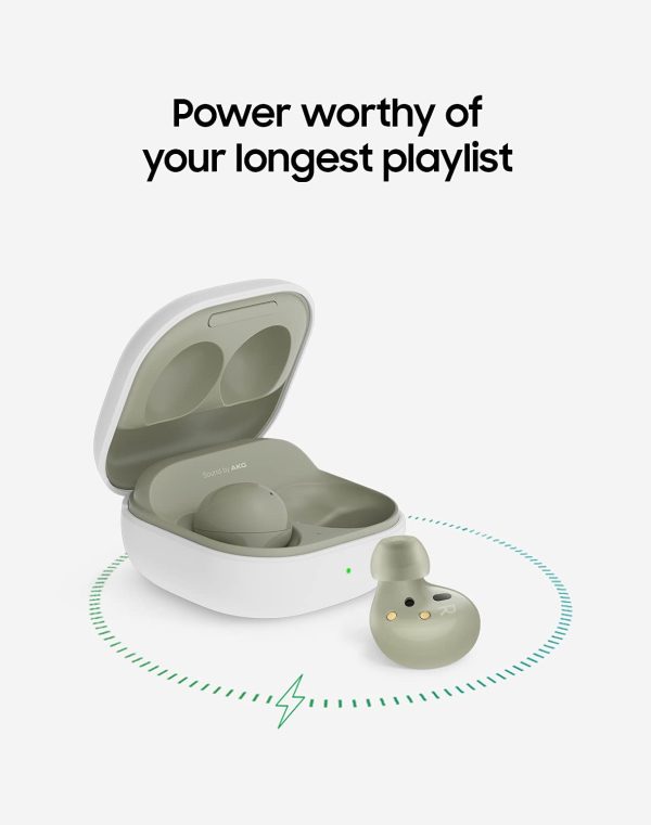 SAMSUNG Galaxy Buds 2 True Wireless Earbuds Noise Cancelling Ambient Sound Bluetooth Lightweight Comfort Fit Touch Control - Olive - Image 5