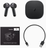 SoundPEATS True Air 2 Plus Wireless Earbuds Qualcomm QCC3040 Bluetooth 5.2 Headphones Wireless Earphones with aptX-Adaptive, TrueWireless Mirroring, 4-Mic and CVC Noise Cancellation, Total 25 Hours - Black - AMT - Image 2