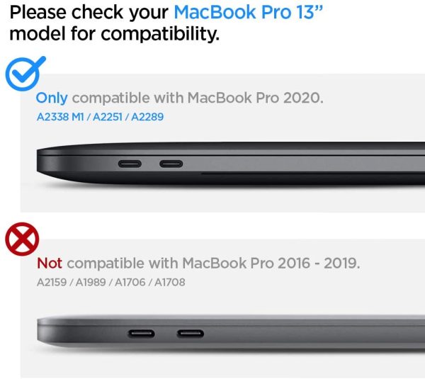 MacBook Pro Spigen Thin Fit Case 13" for A2338 M1 / A2251 / A2289 (2020) - Black - 070CS25965 - Image 2
