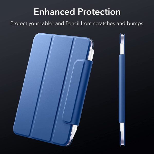 iPad mini 6 2021 Rebound Magnetic Smart Case Convenient Magnetic Attachment Supports Pencil Pairing & Charging - Navy Blue - Image 4