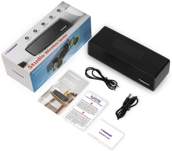 Tronsmart Studio 30W Bluetooth Home Speaker, Metal Wireless Speakers, Lossless High Fidelity with 20W Subwoofer, Sync Up to 100+ Speakers, 15H, USB-C, Waterproof, Indoors Outdoors - Black - Image 2