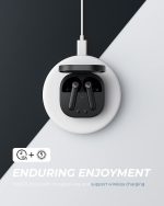 SoundPEATS True Air 2 Plus Wireless Earbuds Qualcomm QCC3040 Bluetooth 5.2 Headphones Wireless Earphones with aptX-Adaptive, TrueWireless Mirroring, 4-Mic and CVC Noise Cancellation, Total 25 Hours - Black - AMT - Image 3