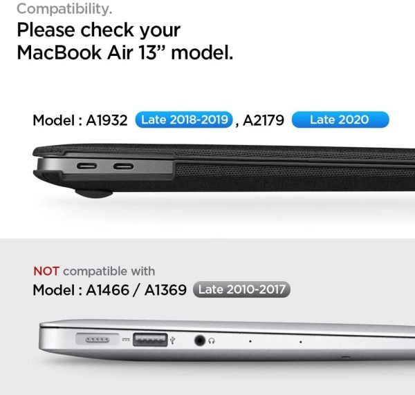 MacBook Air Spigen Thin Fit Case 2020/2019/2018 Release A2337 M1 / A2179 / A1932 - Black - 071CS25963 - Image 5