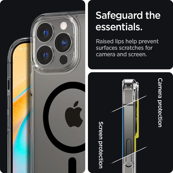 61J9Ah7Ui+L._AC_SL1200_ Apple iPhone 13 Pro Ultra Hybrid Mag MagSafe Enabled Case by Spigen - ACS03268 - Black - Image 7