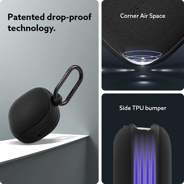 Galaxy Buds 2 Pro 2022 / Buds 2 / Buds Pro / Buds Live Case Caseology Vault - Matte Black - ACS03368 - Image 4