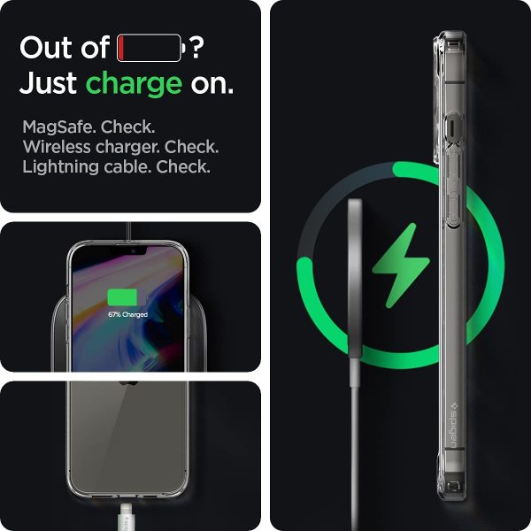 Apple iPhone 13 Pro Ultra Hybrid TPU + PC Case by Spigen - ACS03261 - Crystal Clear - Image 4