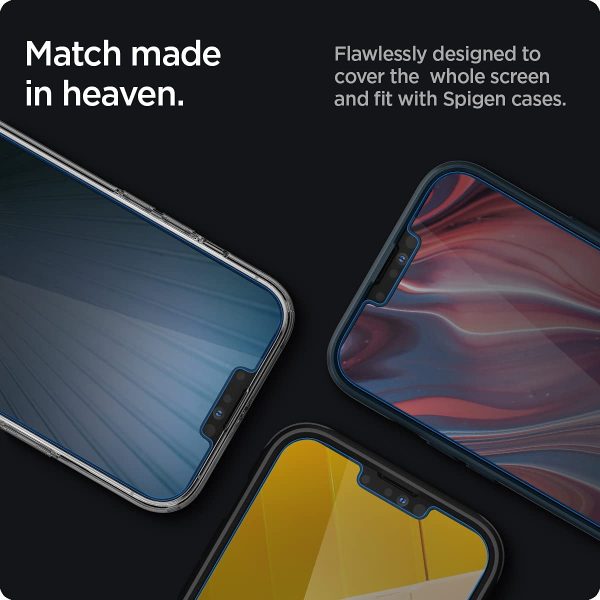 61Mozs2tOmL._AC_SL1200_ Apple iPhone 14 Plus / Apple iPhone 13 Pro Max EZ Fit Screen Protector Case Friendly by Spigen - 2 PACK - AGL03375 - Image 4