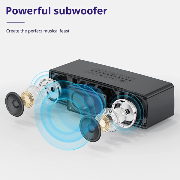 Tronsmart Studio 30W Bluetooth Home Speaker, Metal Wireless Speakers, Lossless High Fidelity with 20W Subwoofer, Sync Up to 100+ Speakers, 15H, USB-C, Waterproof, Indoors Outdoors - Black - Image 3