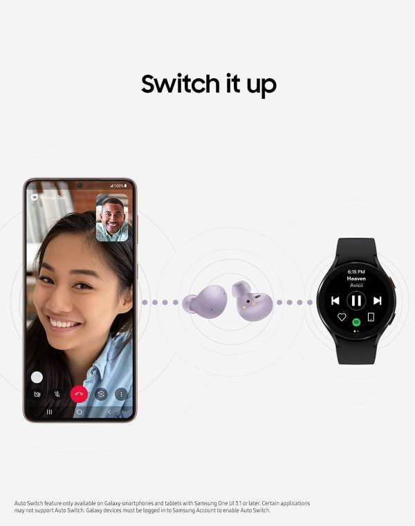 SAMSUNG Galaxy Buds 2 True Wireless Earbuds Noise Cancelling Ambient Sound Bluetooth Lightweight Comfort Fit Touch Control - White - Image 4