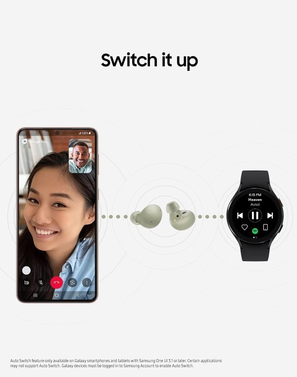 SAMSUNG Galaxy Buds 2 True Wireless Earbuds Noise Cancelling Ambient Sound Bluetooth Lightweight Comfort Fit Touch Control - Olive - Image 3