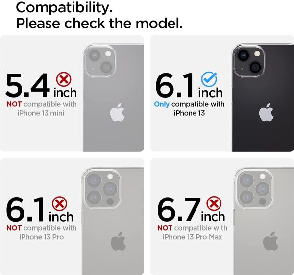 Apple iPhone 13 Ultra Hybrid Matte TPU + PC Case by Spigen - ACS03623 - Frost Black - Image 2