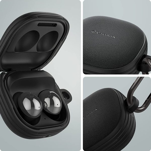 Galaxy Buds 2 Pro 2022 / Buds 2 / Buds Pro / Buds Live Case Caseology Vault - Matte Black - ACS03368 - Image 5