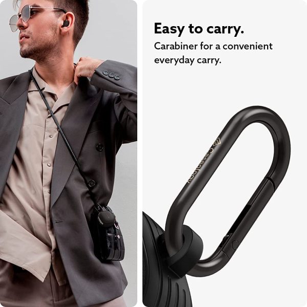 Galaxy Buds 2 Pro 2022 / Buds 2 / Buds Pro / Buds Live Case Caseology Vault - Matte Black - ACS03368 - Image 7