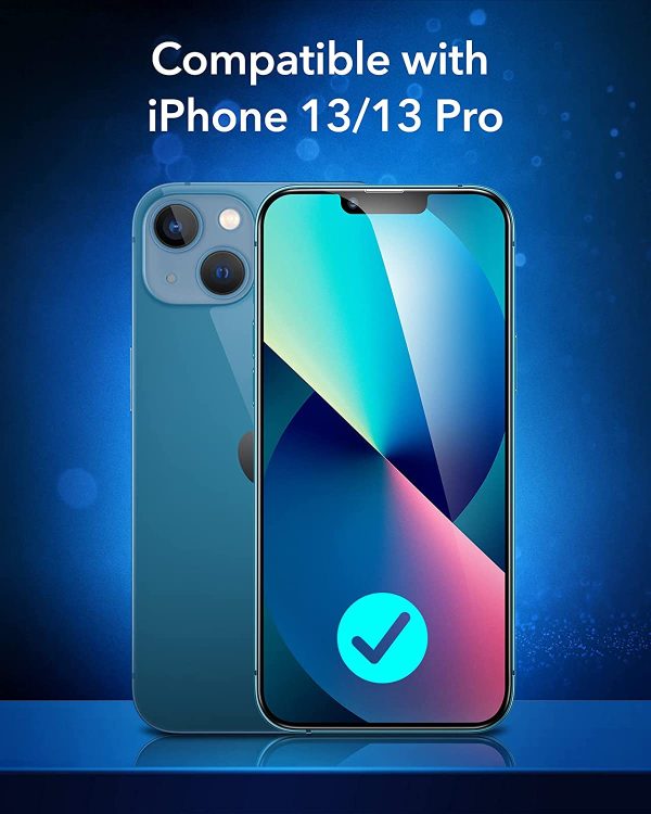 Apple iPhone 13 / iPhone 13 Pro Armorite Super Tough Glass Protector 2 PACK with Easy Installation Frame by ESR - Image 2