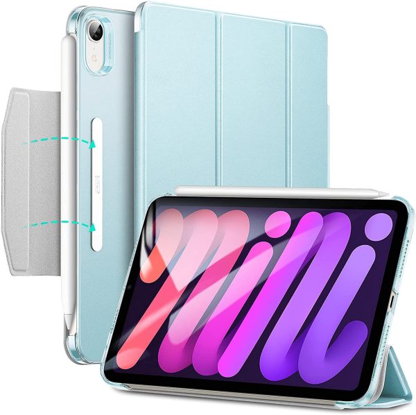 710e8dE8SwL._AC_SL1500_ iPad mini 6 2021 Ascend Trifold Hard Smart Case by ESR - Light Blue - Image 1