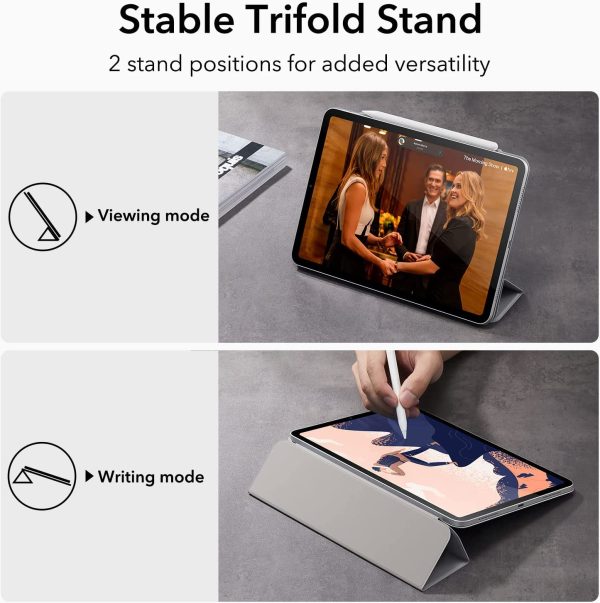 iPad 11 Pro 2021 Rebound Magnetic Smart Case Convenient Magnetic Attachment Supports Pencil Pairing & Charging - Silver Gray also iPad Pro 11 2020 & 2018 - Image 8