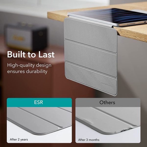iPad 11 Pro 2021 Rebound Magnetic Smart Case Convenient Magnetic Attachment Supports Pencil Pairing & Charging - Silver Gray also iPad Pro 11 2020 & 2018 - Image 9