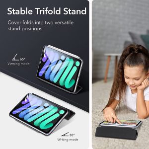 iPad mini 6 2021 Rebound Magnetic Smart Case Convenient Magnetic Attachment Supports Pencil Pairing & Charging - Black - Image 8