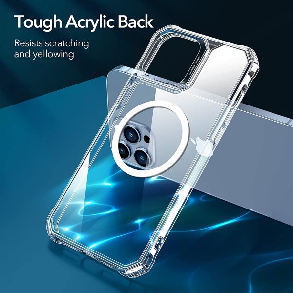 Apple iPhone 13 Pro Max Air Armor Rugged TPU Case with Halolock Magnetic Ring for MagSafe Enabled Charging - Clear - Image 8