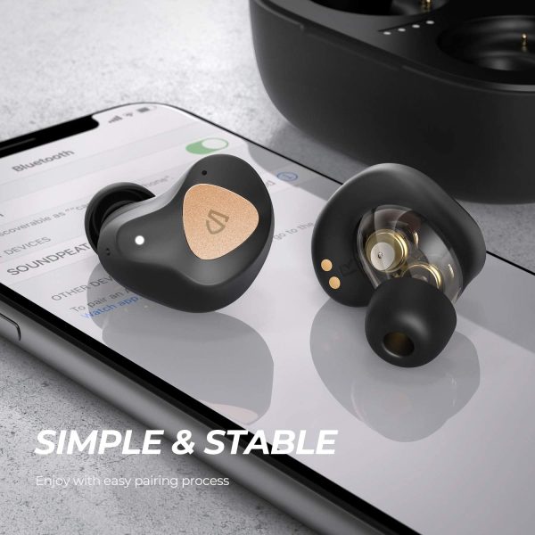 71E5iA4x3OL._AC_SL1500_ SoundPEATS Truengine 3 SE Wireless Earbuds with Dual Dynamic Drivers, 30 Hours Playtime, Touch Control, Bluetooth Headphones with Dual Mic, Stereo Sound in-Ear Earphones, Compact Charging Case - Black - Image 2