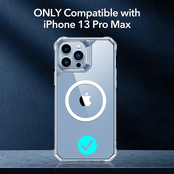Apple iPhone 13 Pro Max Air Armor Rugged TPU Case with Halolock Magnetic Ring for MagSafe Enabled Charging - Clear - Image 6