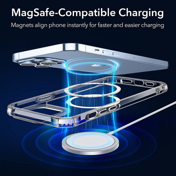 Apple iPhone 13 Pro Max Air Armor Rugged TPU Case with Halolock Magnetic Ring for MagSafe Enabled Charging - Clear - Image 5