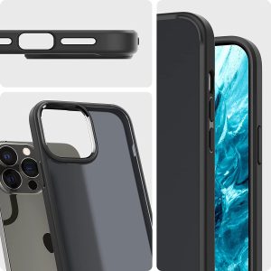 Apple iPhone 13 Pro Max Ultra Hybrid Matte TPU + PC Case by Spigen - ACS03619 - Frost Black - Image 6