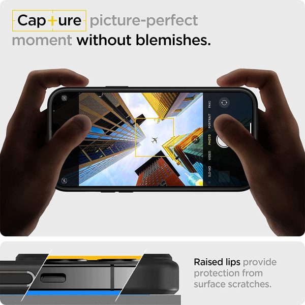 71Pgl-cPhvL._AC_SL1500_ Apple iPhone 13 Pro Ultra Hybrid Matte TPU + PC Case by Spigen - ACS03621 - Frost Black - Image 3