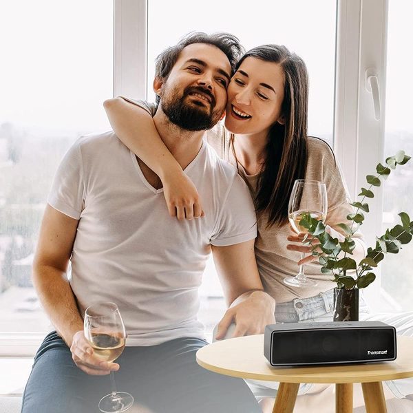 Tronsmart Studio 30W Bluetooth Home Speaker, Metal Wireless Speakers, Lossless High Fidelity with 20W Subwoofer, Sync Up to 100+ Speakers, 15H, USB-C, Waterproof, Indoors Outdoors - Black - Image 4