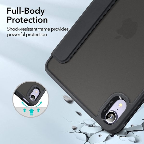iPad mini 6 2021 Rebound Hybrid Case Detachable Magnetic Cover, Hybrid Back Shell, Supports Pencil 2 - Frosted Black - Image 5