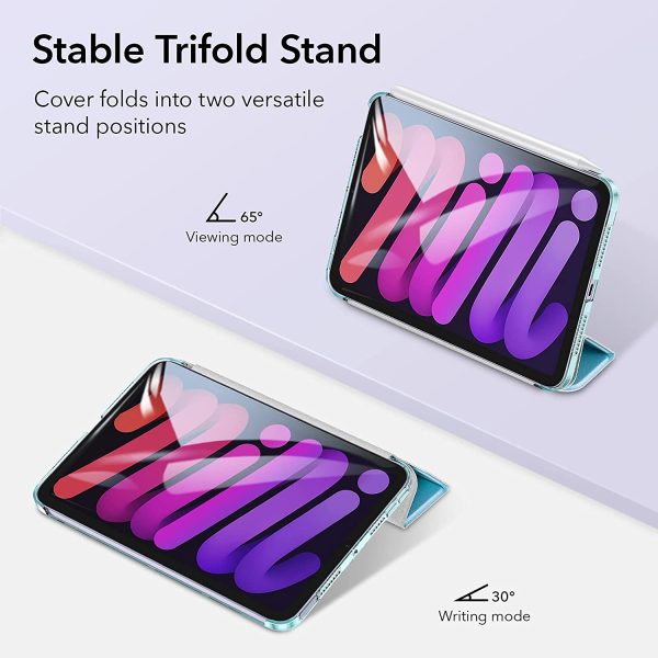 71mIF-Q8AmL._AC_SL1500_ iPad mini 6 2021 Ascend Trifold Hard Smart Case by ESR - Silver Gray - Image 4