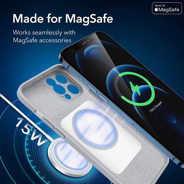 Apple iPhone 12 Pro Max MagSafe Cloud Super Soft Case by ESR - Basic Gray - Image 9