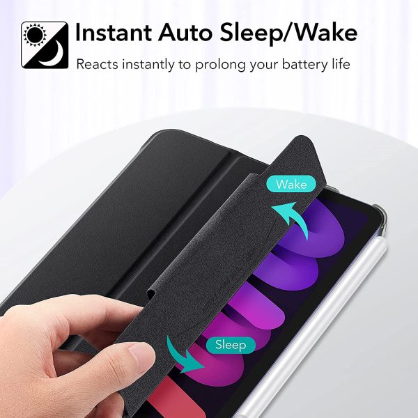 iPad mini 6 2021 Ascend Trifold Hard Smart Case by ESR - Black - Image 2