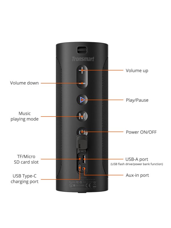 Tronsmart-T6-Pro-45W-Bluetooth-5-0-Speaker-with-LED-Light-461146-5 Tronsmart T6 Pro 45W Speaker - Black - GC - Image 7
