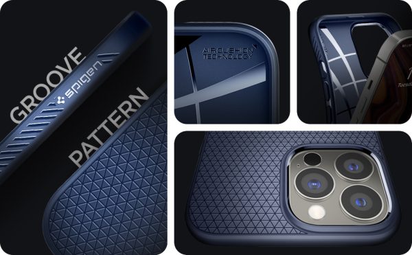 Apple iPhone 13 Pro Liquid Air Case by Spigen - ACS03259 - Navy Blue - Image 2