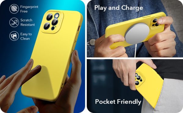 Apple iPhone 12 Pro MagSafe Cloud Super Soft Case by ESR - Sunflower Yellow - Image 2