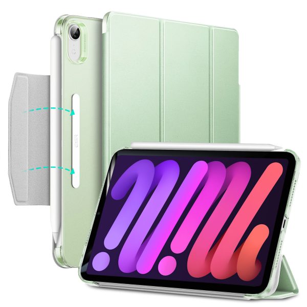 iPad-mini-6-2024-Ascend-Trifold-Case iPad mini 6 2021 Ascend Trifold Hard Smart Case by ESR - Mint Green - Image 1