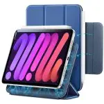 iPad mini 6 2021 Rebound Magnetic Smart Case Convenient Magnetic Attachment Supports Pencil Pairing & Charging - Navy Blue