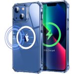 Apple iPhone 13 Air Armor Rugged TPU Case with Halolock Magnetic Ring for MagSafe Enabled Charging - Clear