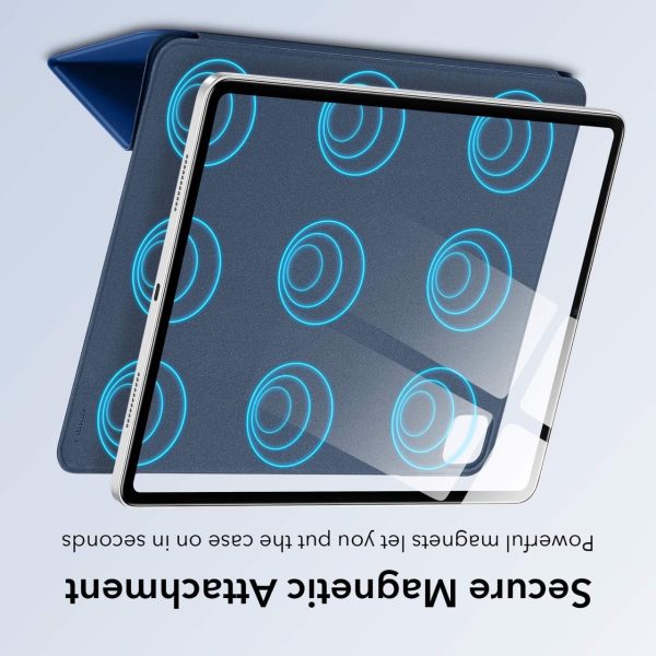 iPad 11 Pro 2022 / 2021 Rebound Magnetic Smart Case Convenient Magnetic Attachment Supports Pencil Pairing & Charging - Navy Blue also iPad Pro 11 2020 & 2018 - Image 8