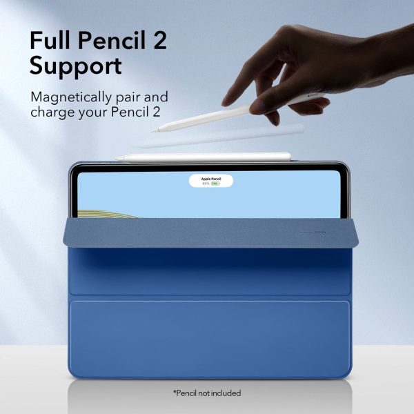 iPad 11 Pro 2022 / 2021 Rebound Magnetic Smart Case Convenient Magnetic Attachment Supports Pencil Pairing & Charging - Navy Blue also iPad Pro 11 2020 & 2018 - Image 7