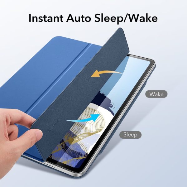 iPad 11 Pro 2022 / 2021 Rebound Magnetic Smart Case Convenient Magnetic Attachment Supports Pencil Pairing & Charging - Navy Blue also iPad Pro 11 2020 & 2018 - Image 5