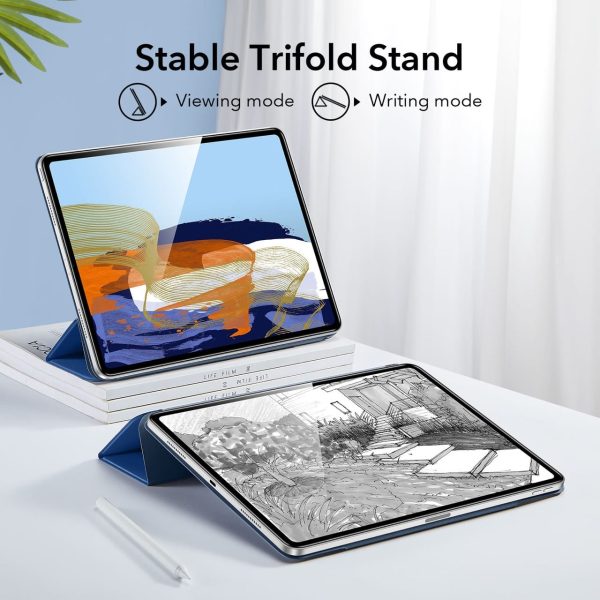 iPad 11 Pro 2022 / 2021 Rebound Magnetic Smart Case Convenient Magnetic Attachment Supports Pencil Pairing & Charging - Navy Blue also iPad Pro 11 2020 & 2018 - Image 4