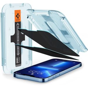 Apple iPhone 14 / 13 Pro / 13 EZ Fit Privacy Screen Protector Case Friendly by Spigen - 2 PACK - AGL03388